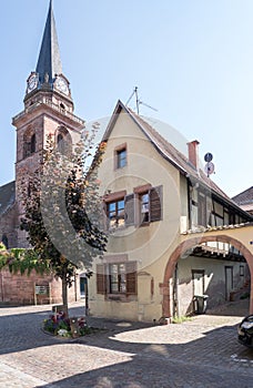 Half-timbered houses in Bergheim, Alsace, France