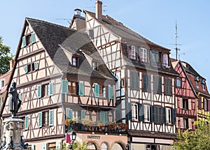 Half-timbered houses in Colmar, Alsace, France