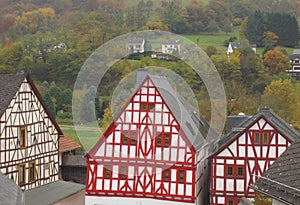 Half-timbered houses in Dausenau, Germany