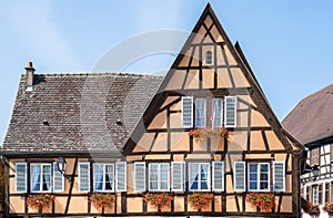 Half-timbered houses in Eguisheim, Alsace, France