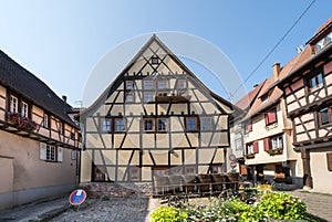 Half-timbered houses in Eguisheim, Alsace, France