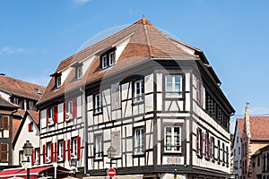 Half-timbered houses in Obernai, Alsace, France