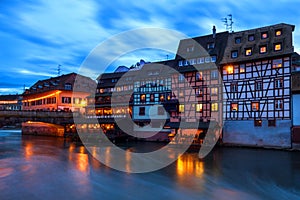 Half-timbered Houses at Petite France in Strasbourg, France