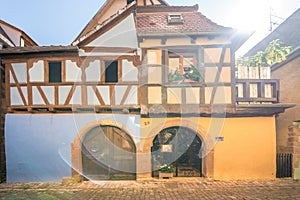 Half-timbered houses in Riquewihr, Alsace, France