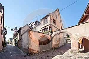 Half-timbered houses in Riquewihr, Alsace, France