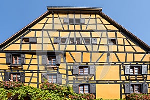 Half-timbered houses in Riquewihr, Alsace, France