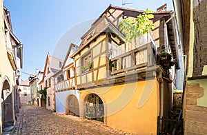 Half-timbered houses in Riquewihr, Alsace, France