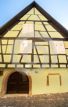 Half-timbered houses in Riquewihr, Alsace, France