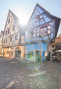 Half-timbered houses in Riquewihr, Alsace, France