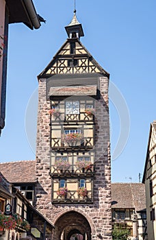 Half-timbered houses in Riquewihr, Alsace, France