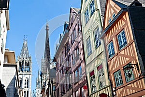 Half-Timbered Houses in Rouen
