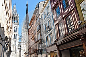 Half-Timbered Houses in Rouen