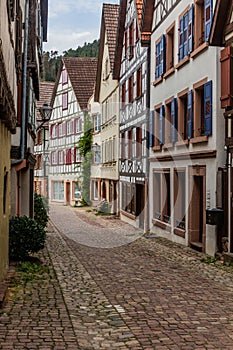 Half timbered houses in Schiltach village, Baden-Wurttemberg state, Germa