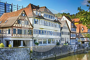 Half-timbered houses in Schwabisch Hall, Germania