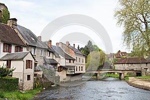 Half timbered houses in Segur-le-Chateau photo