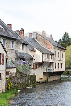 Half timbered houses in Segur-le-Chateau