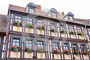 Half-timbered houses in Wernigerode, Germany