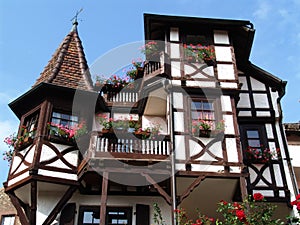 half-timbered villa