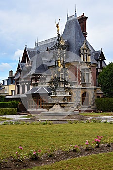 Half timbered villa in Fecamp, Normandie photo