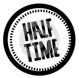 HALF TIME stamp on white