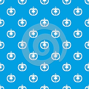 Half of tomato pattern seamless blue
