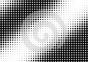 Half tone black and white dots