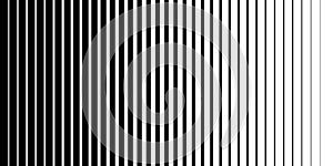 Half tone gradient line pattern. Faded halftone black lines. Fading gradient background. Horizontal abstract geometric