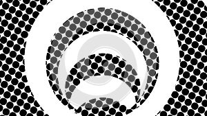 Half tone of many dots, computer generated abstract background, 3D render backdrop with optical illusion effect