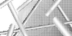 Half-tone monochrome pattern with squares. Shades of grey. Minimalism, vector. Black and grey dots on white background