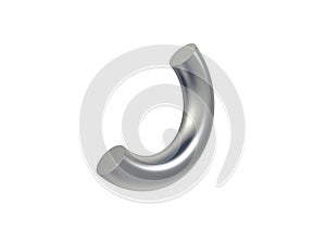 Half torus. Isolated on white background.