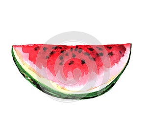 Half watermelon on a white background