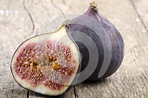 Half and a whole fig