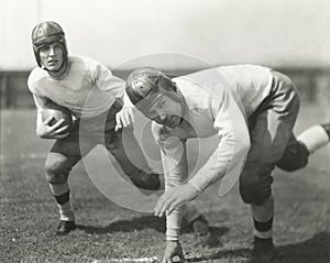 Halfback running play