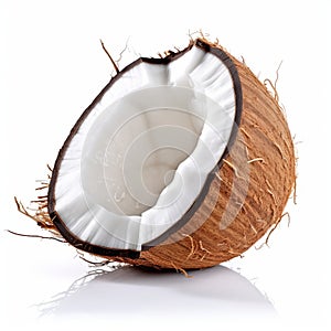 Coconut Texture On White Background - Creative Commons Attribution photo