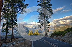 Halfdome from Glacier point road