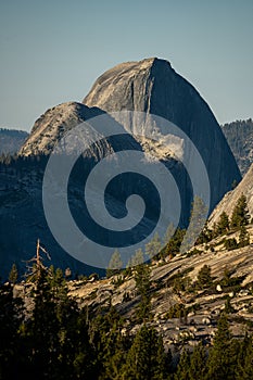 Halfdome And Sub Dome Warm With Mid Morning Light