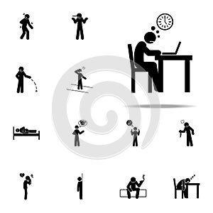 halfhearted icon. Negative Character icons universal set for web and mobile