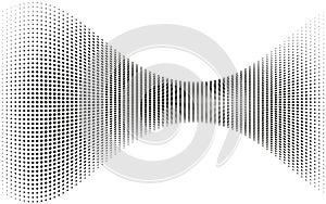 Halftone abstract point design element, template. Vector object on an isolated light background.