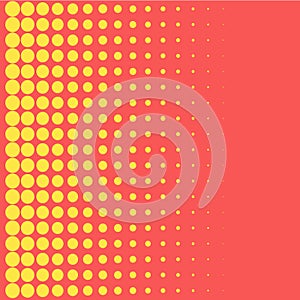 Halftone background pop art style yellow dots color design element for web banners, posters, cards, Wallpaper, backdrops, labels,