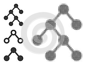 Halftone Dot Vector Binary Relations Icon