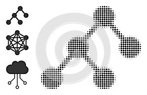 Halftone Dot Vector Binary Structure Icon
