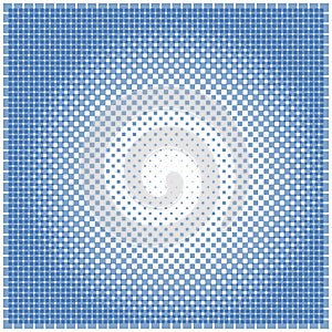 Halftone blue square radial gradient