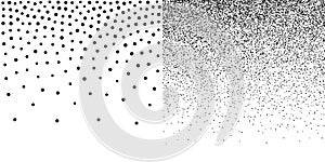 Halftone circle dots gradient backgrounds set. Random dots texture. Vector illustration.