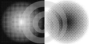 Halftone circles, halftone dot pattern