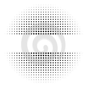Halftone circles, halftone dot pattern
