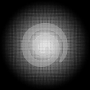 Halftone circles, halftone dots pattern. Monochrome half-tone