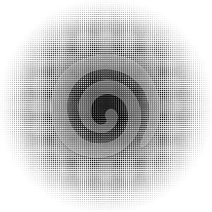 Halftone circles, halftone dots pattern. Monochrome half-tone