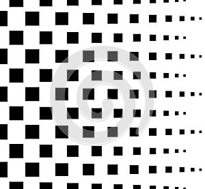 Halftone circles, halftone dots pattern. Monochrome half-tone