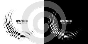 Halftone Circular Dot Pattern. Circle Frame