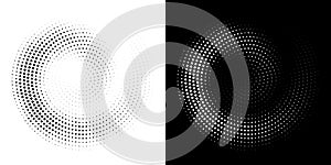 Halftone Circular Dot Pattern. Circle Frame
